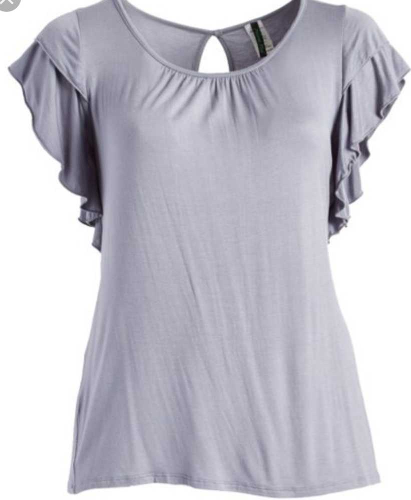 Poliana Plus flutter sleeve top